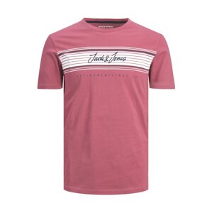 Jack & Jones Plus Tričko 'Leo'  pitaya / bílá / námořnická modř