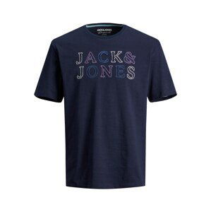 JACK & JONES Tričko 'Art'  námořnická modř / pink / nefritová / žlutá