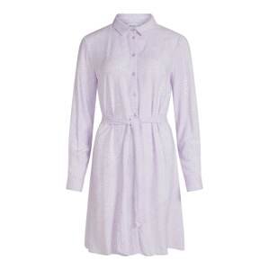 VILA Košilové šaty 'Paya'  pastelová fialová / bílá