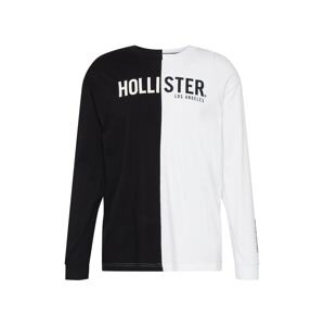 HOLLISTER Tričko  černá / bílá