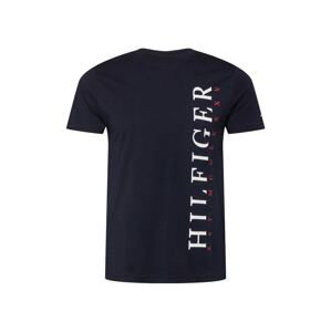 TOMMY HILFIGER Tričko  tmavě modrá / červená / bílá