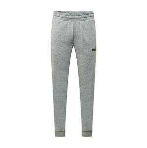 PUMA Sportovní kalhoty  černá / bílá / šedý melír