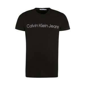 Calvin Klein Jeans Plus Tričko  šedobéžová / černá