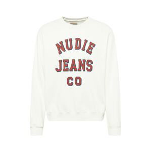 Nudie Jeans Co Mikina 'Lasse'  modrá / červená / bílá