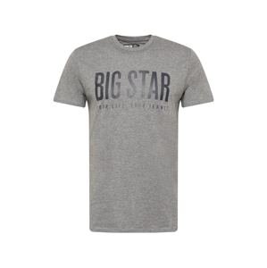 Big Star Tričko 'CIESZBOR'  šedý melír / černá