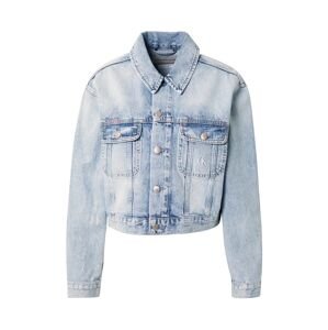 Calvin Klein Jeans Přechodná bunda  modrá džínovina / bílá