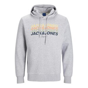 JACK & JONES Mikina 'Brady'  šedá / mix barev