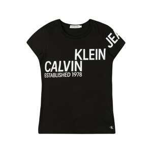 Calvin Klein Jeans Tričko 'HERO'  černá / bílá