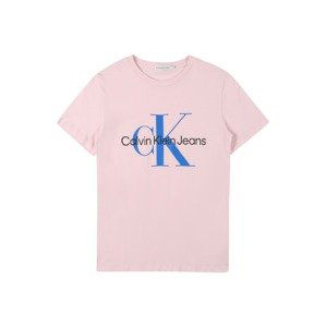 Calvin Klein Jeans Tričko  světle růžová / královská modrá