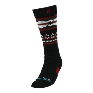 Stance Sportovní ponožky 'Frode'  černá / bílá / tmavě červená