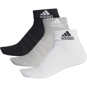 ADIDAS SPORTSWEAR Sportovní ponožky 'Light Ankle Essentials'  světle šedá / černá / bílá