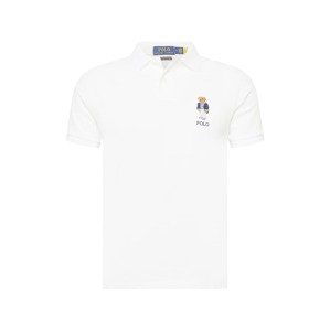 Polo Ralph Lauren Tričko  offwhite / hnědá / červená / žlutá