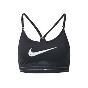 NIKE Sportovní podprsenka  černá / bílá