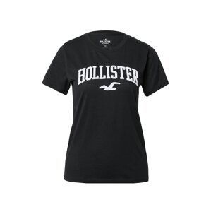 HOLLISTER Tričko  černá / bílá