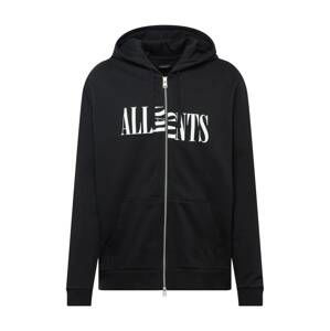 AllSaints Sweatjacke  černá / bílá