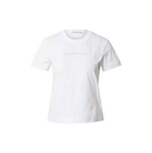 Calvin Klein Jeans Tričko  stříbrná / bílá