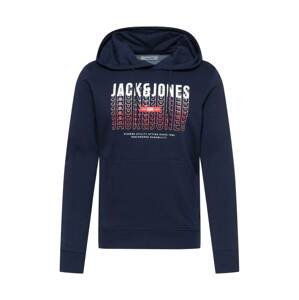 JACK & JONES Mikina  bílá / námořnická modř / červená