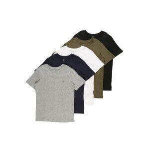 Jack & Jones Junior Tričko  marine modrá / šedý melír / khaki / černá / bílá