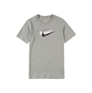 Nike Sportswear Tričko  šedý melír / černá / bílá