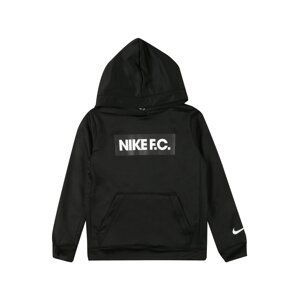 NIKE Sportovní mikina  černá / bílá