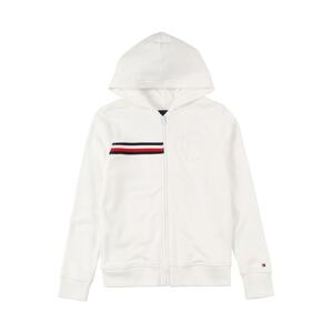 TOMMY HILFIGER Mikina  bílá / černá / červená