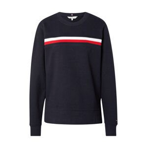 TOMMY HILFIGER Mikina  bílá / červená / noční modrá