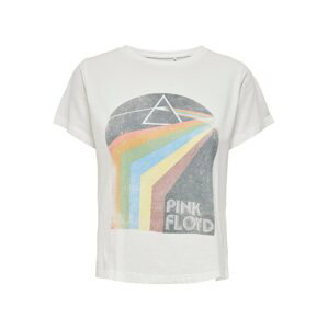 ONLY Tričko 'Pink Floyd'  tmavě šedá / pastelově zelená / mandarinkoná / růžová / bílá