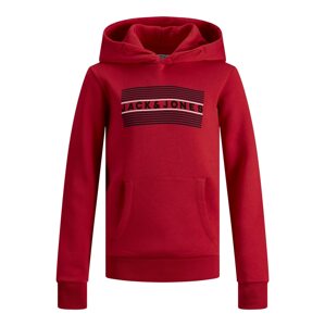 Jack & Jones Junior Mikina 'ECORP'  bordó / černá / bílá