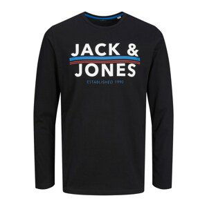 JACK & JONES Tričko 'Ron'  světlemodrá / černá / bílá