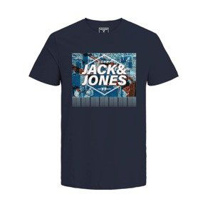 JACK & JONES Tričko 'Caleb'  modrá / mix barev