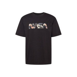 Only & Sons Tričko 'NASA'  černá / tmavě šedá / jasně oranžová / starobéžová