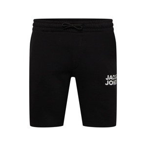 Jack & Jones Plus Kalhoty  černá / bílá