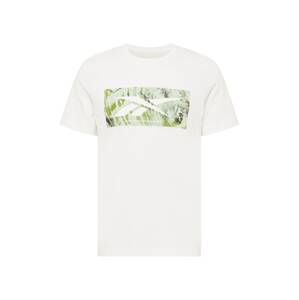 Reebok Sport Funkční tričko  offwhite / černá / světle zelená