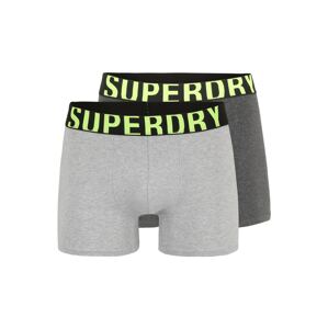 Superdry Boxerky  světle šedá / tmavě šedá / kiwi