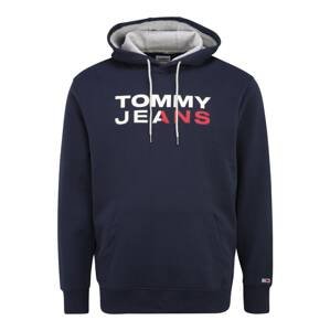 Tommy Jeans Plus Mikina s kapucí  marine modrá / bílá / červená