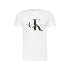 Calvin Klein Jeans Tričko  kámen / černá / bílá