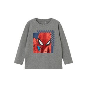 NAME IT Tričko 'Spiderman'  šedý melír / černá / bílá / tmavě modrá / červená