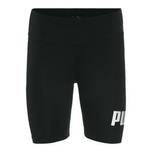 PUMA Sportovní kalhoty  světle šedá / černá