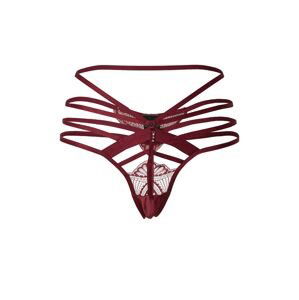 Hunkemöller Tanga 'Lyra'  průhledná / vínově červená