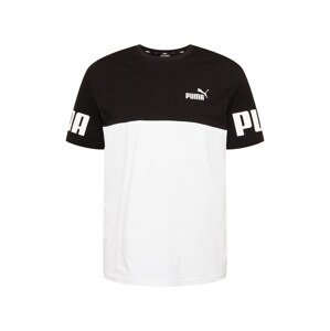PUMA Funkční tričko 'Power'  černá / bílá