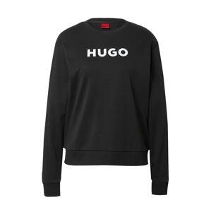 HUGO Mikina 'The HUGO Sweater'  černá / bílá