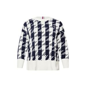 Tommy Hilfiger Curve Svetr  noční modrá / offwhite