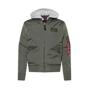 ALPHA INDUSTRIES Přechodná bunda 'MA-1'  khaki / bílá / červená