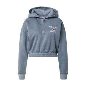 Tommy Jeans Mikina  marine modrá / čedičová šedá / červená / bílá