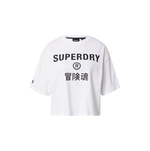 Superdry Funkční tričko 'Code Core'  černá / bílá