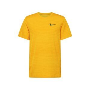 NIKE Funkční tričko 'Superset'  zlatě žlutá / šedá