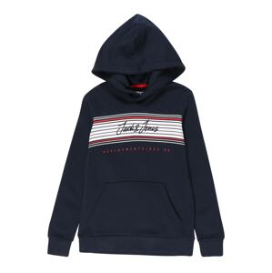 Jack & Jones Junior Mikina 'LEO'  námořnická modř / červená / bílá