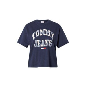 Tommy Jeans Tričko  námořnická modř / kouřově modrá / červená / přírodní bílá