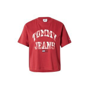 Tommy Jeans Tričko  námořnická modř / starorůžová / červená / pastelově červená / bílá