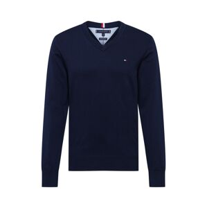 TOMMY HILFIGER Svetr  tmavě modrá / ohnivá červená / bílá